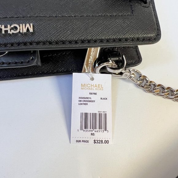 Michael Kors Rayne Small MINI Crossbody Bag Black - Picture 12 of 13